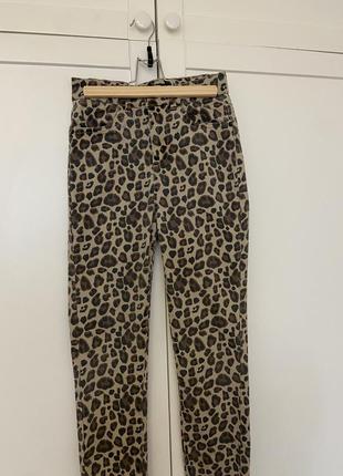 Скинни леопард, джинсы на высокой посадке в обтяжку,skinny leopard,штаны лео,брюки,как в bershka