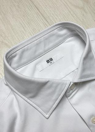 Мужская белая рубашка uniqlo, размер m3 фото
