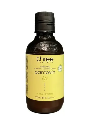 Лечебная маска против выпадения волос, three therapy, pantovin hair mask life, 250ml