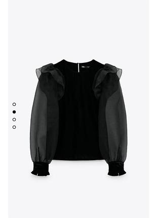 Zara чорна блуза