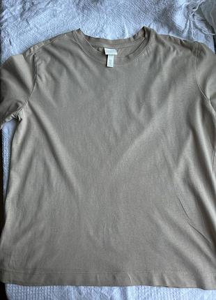 Базова бежева футболка h&m