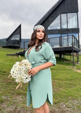 Стильна сукня -сорочка прямого покрою