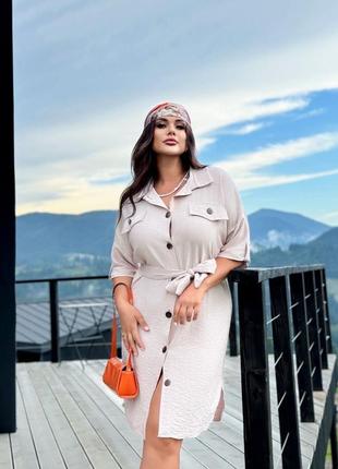 Стильна сукня -сорочка прямого покрою