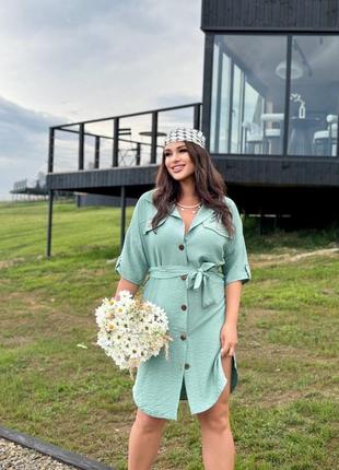 Стильна сукня -сорочка прямого покрою