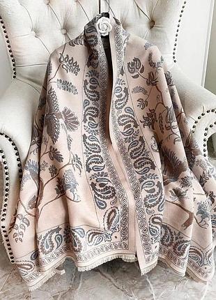 Кашеміровий шарф "пташка" cashmere 102022