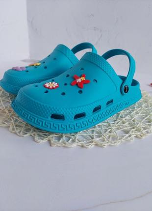 Нові мегалегкі зручні крокси/сабо/шлюпці в кольорі бірюза, розмір 36-41