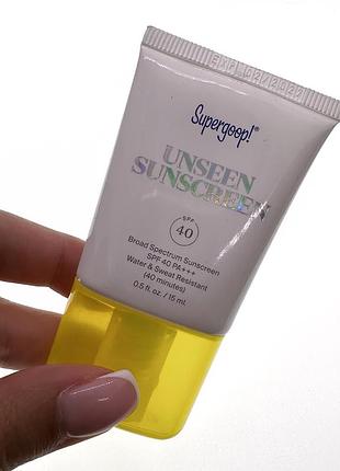 Солнцезащитный крем для лица supergoop - unseen sunscreen spf40