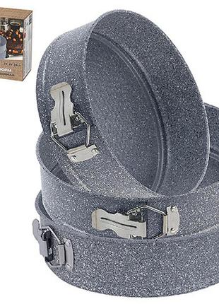 Набір форм для випікання круглі рознімні 24/26/28 см 3 штуки stenson mh-3307