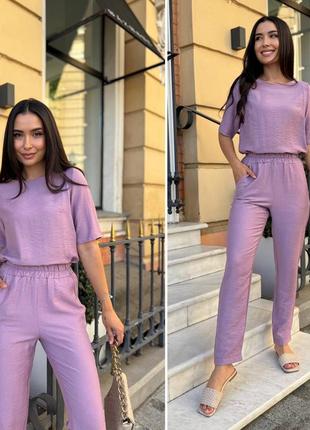 Костюм жіночий на кожний день льнон катонн не дорого
