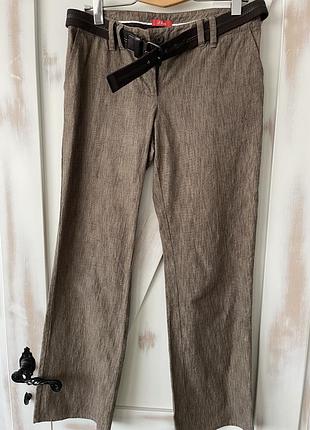 Soliver брюки с кожаным ремнем из парусины