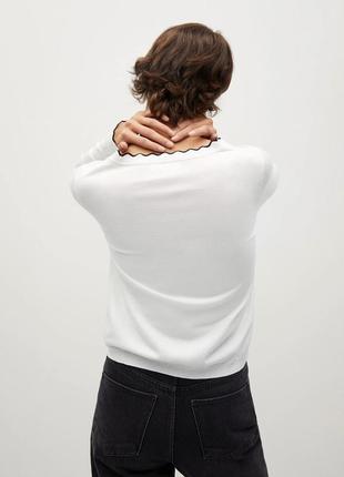 Кремовая водолазка  блузка топ в рубчик zara