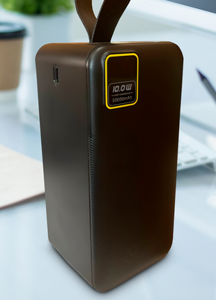 Стильный mobile power bank 50000 mah qc-q25 с lcd дисплей
