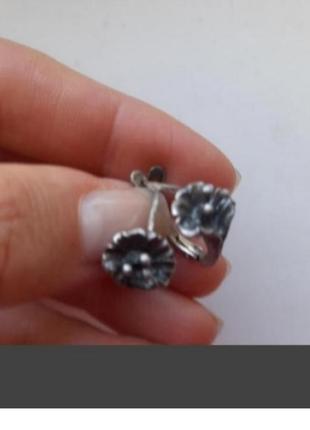 Серьги, серебро 925, клеймо,винтаж, англ застежка.