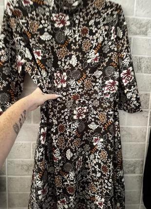 Знижка!!!якісна сукня вільного крою в принт кльош рукав m-l