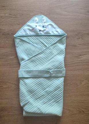 Дитячий рушник-куточок для купання. конверт для купання дитячий 90х90. є кольори