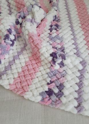 Плед handmade з плюшової пряжі