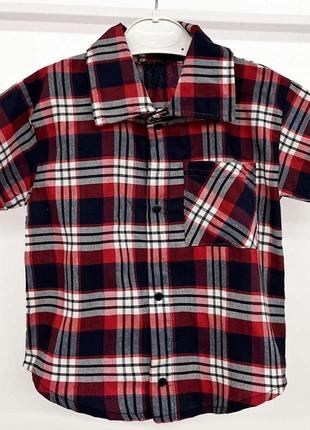 Сорочка для хлопчика у клітинку