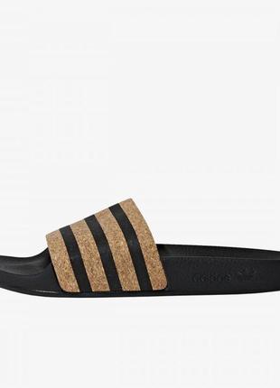 adidas stripe adilette originals cork тапки сланці