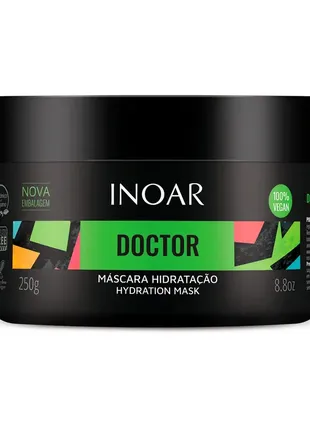 Лечение волос масло льна и витамин э, маска inoar doctor hydration mask, 250 g