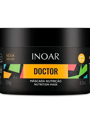 Лікування волосся масло кокоса и аргани маска inoar doctor nutrition mask, 250 g