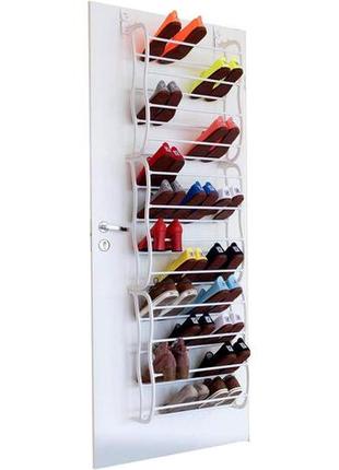 Тримач стійка для взуття — 36 пара, підвісна полиця для зберігання взуття shoerack salemarket5 фото