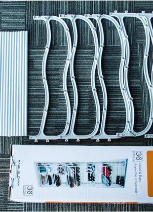 Тримач стійка для взуття — 36 пара, підвісна полиця для зберігання взуття shoerack salemarket7 фото