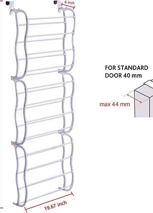 Тримач стійка для взуття — 36 пара, підвісна полиця для зберігання взуття shoerack salemarket4 фото