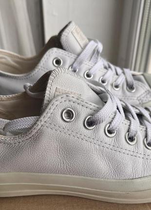 Кожаные белые кеды converse 38 размер 24,5см6 фото