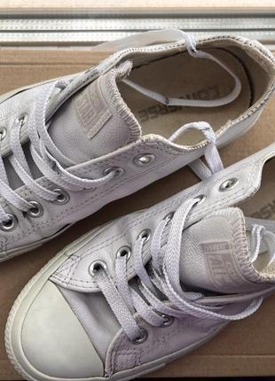 Шкіряні білі кеди converse 38 розмір 24,5см