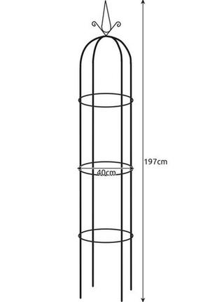 Садова колона опора для троянд квітів пергола 197 см gardlov 21029 польща8 фото