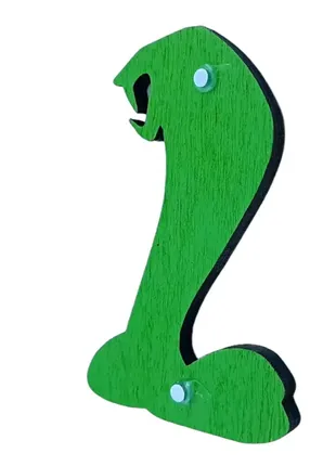 Магнит "змея" (дерево) (6*4*0,4 см)(смотрите описание)