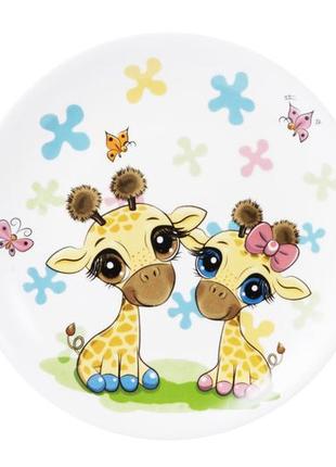 Набір дитячого посуду ardesto baby giraffes ar-3452-gs 3 предмети