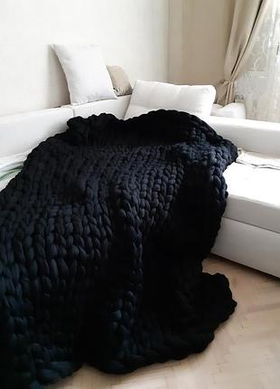 Плед handmade з товстої мериносової вовни