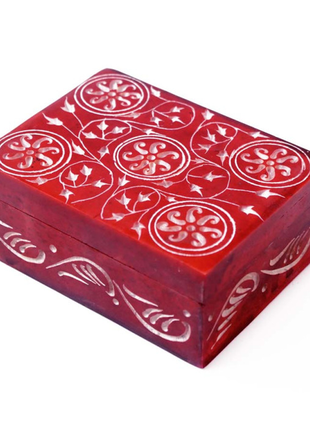 Шкатулка каменная крашеная no.-204