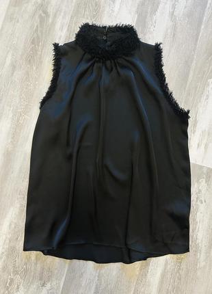 Блуза топ сорочка zara чорного кольору на розмір xs, s, m