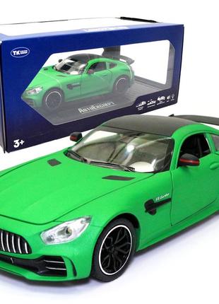 Іграшкова машинка металева mercedes-benz amg «автоексперт» мерседес чорний звук світло 15*6*5 см (gt-6214/06309/3228)