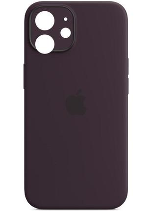 Чехол silicone case full camera protective (aa) apple iphone 12 (6.1"), фиолетовый / elderberry