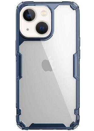 Tpu чохол nillkin nature pro series для apple iphone 15 plus (6.7"), синій (прозорий)