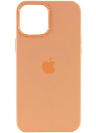 Чехол silicone case (aaa) with magsafe and animation для apple iphone 15 (6.1 дюйма) оранжевый / orange sorbet 2