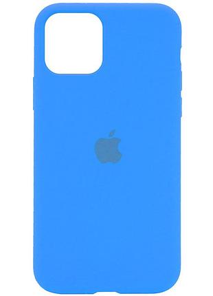 Чохол silicone case full protective (aa) для apple iphone 11 pro (5.8") блакитний / blue
