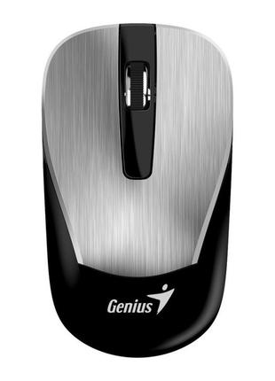 Миша комп'ютерна genius eco-8015 31030011411 1600dpi бездротова чорний зі сріблястим