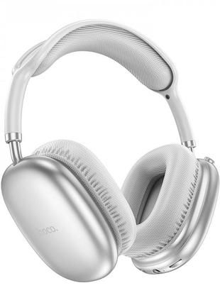 Наушники беспроводные hoco w35 air triumph серебристые с микрофоном