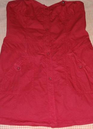 Летнее мини платье-сарафан 9