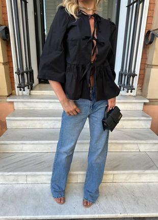 Сорочка спереду на зав'язках 7056