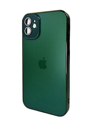Чохол для смартфона ag glass sapphire frame magsafe logo for apple iphone 11 cangling green