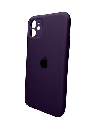 Чохол для смартфона silicone full case aa camera protect for apple iphone 11 кругл 59,berry purple