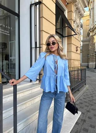 Сорочка спереду на зав'язках 7056