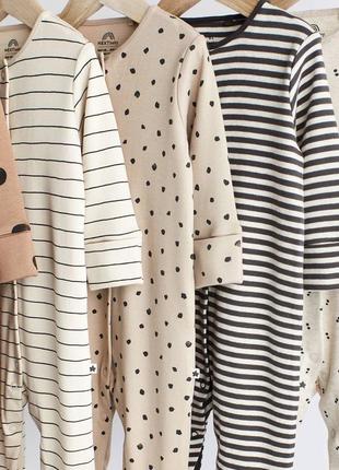 Бавовняний чоловічок сліп піжама next некст для немовлят для хлопчика для дівчинки3 фото