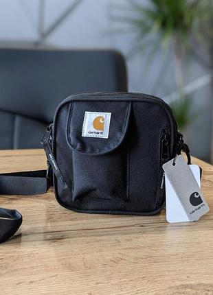 Carhartt сумка через плече, чорна стильна барсетка, спортивний месенджер кархарт