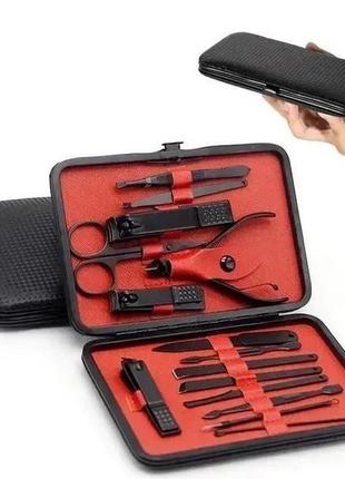 Маникюрный набор для ухода за ногтями, бровями и лицом на xr-437 12 предметов